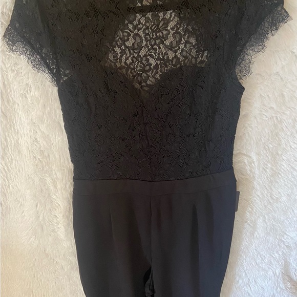 EXPRESS Lace Bodice Open Back Jumpsuit - Picture 3 of 4